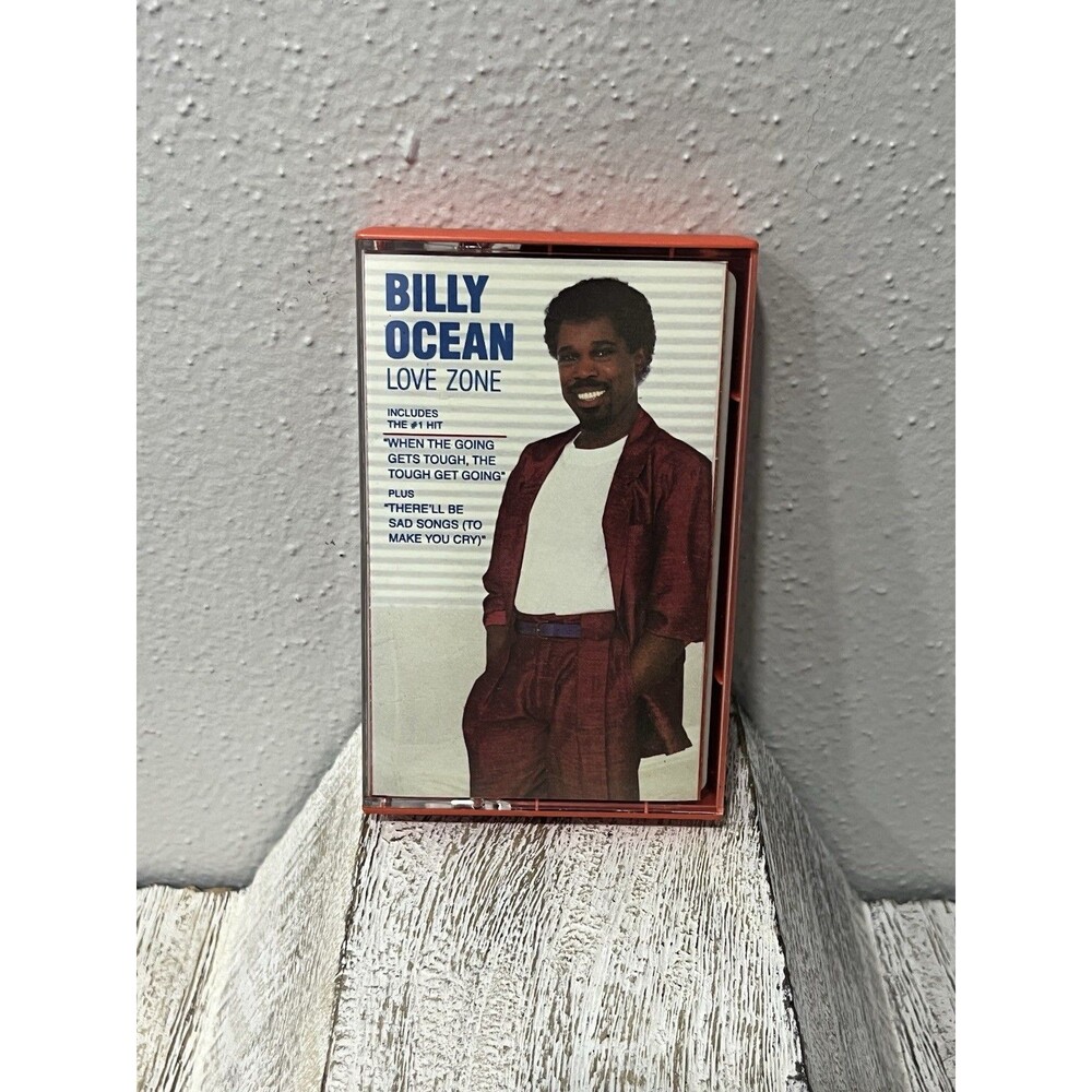 Billy Ocean Love Zone Cassette Tape Vintage 1986 Arista JC8-8409 Orange Case